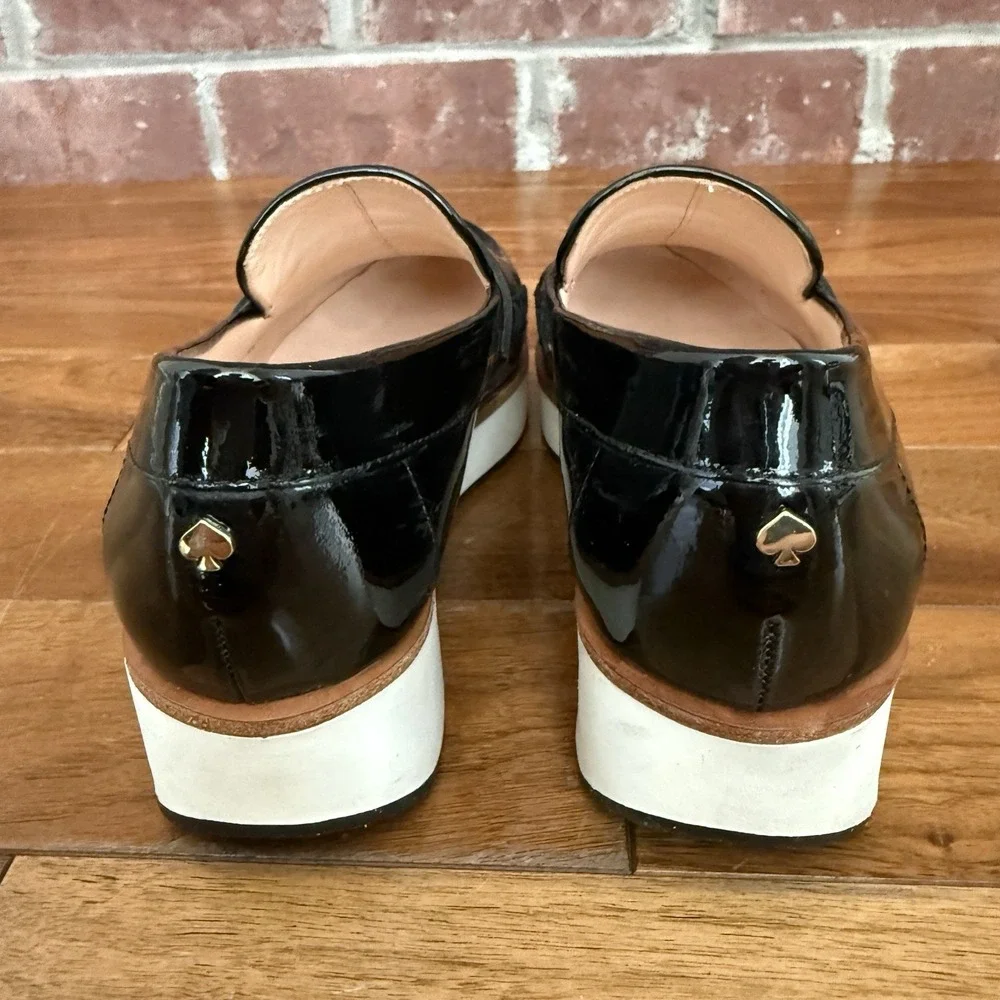 Kate Spade Patent Leather‎ Platform Shoes Women's Size 6.5 Black Designer